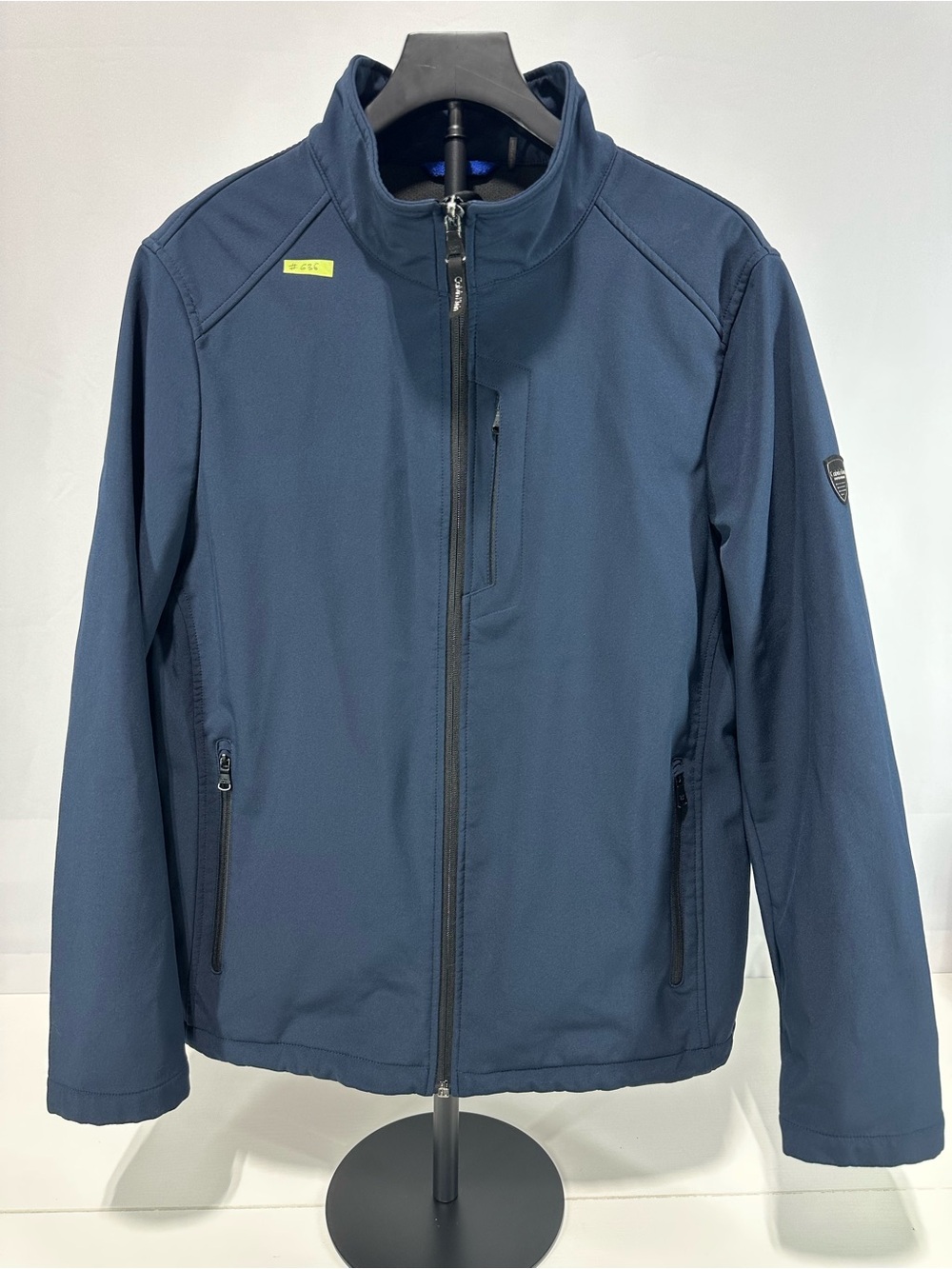 #636 Calvin Klein Men's Blue Water Resistant Fleece Lined Full Zip Jacket - M